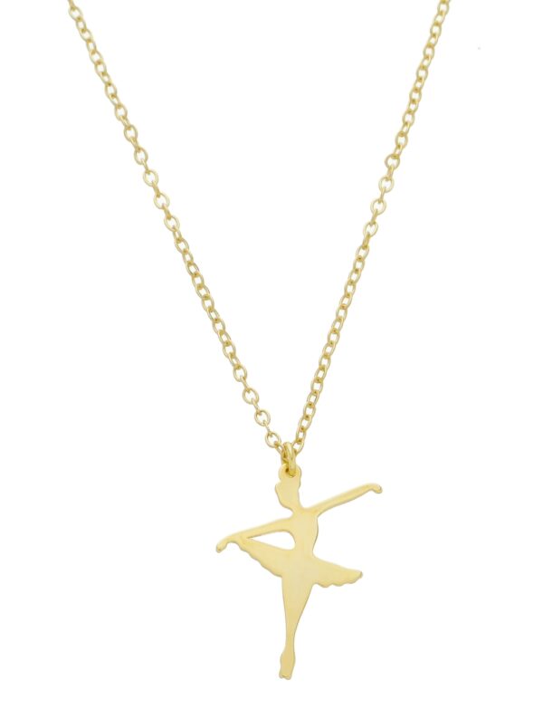 Pingente De Bailarina Banhado a Ouro 18k
