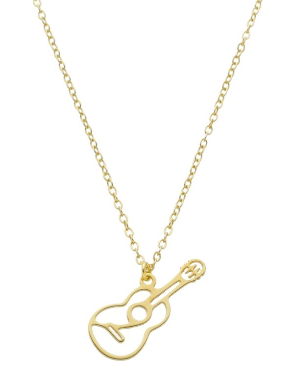 Pingente De Violão Banhado a Ouro 18k