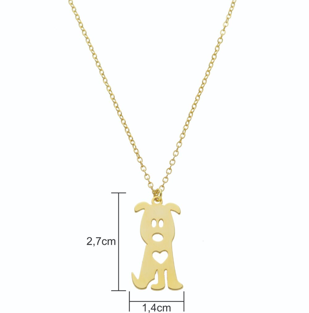 Pingente De Cachorrinho Banhado a Ouro 18k - Imagem 2
