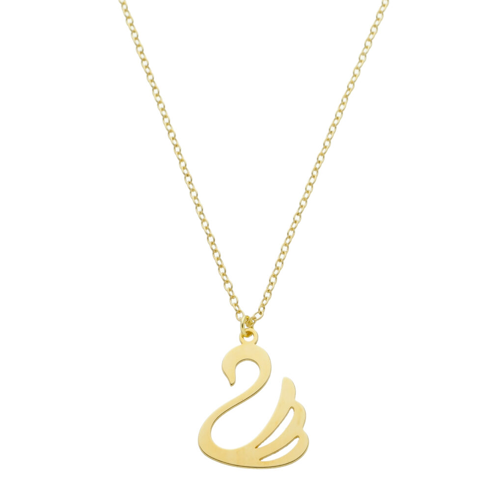 Pingente Cisne Banhado a Ouro 18k
