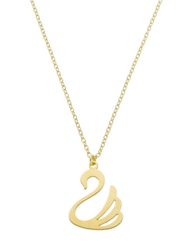 Pingente Cisne Banhado a Ouro 18k